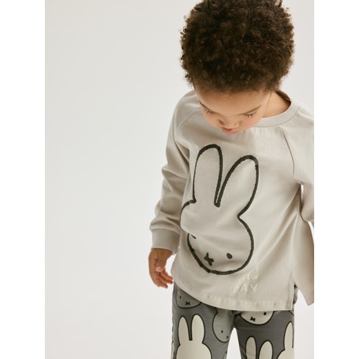 Reserved - Longsleeve Miffy - jasnoszary Reserved 92 (1 Reserved