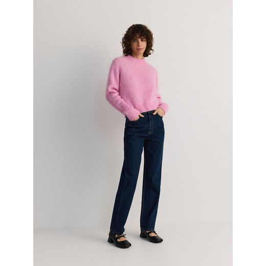 Reserved - Sweter z moherem i wełną - różowy Reserved S Reserved