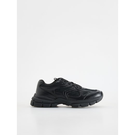 Reserved - Sneakersy z łączonych materiałów - czarny ze sklepu Reserved w kategorii Buty sportowe damskie - zdjęcie 178280808