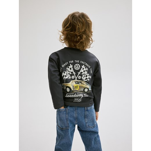 Reserved - Bawełniany longsleeve Volkswagen - ciemnoszary Reserved 98 (2-3 lata) Reserved