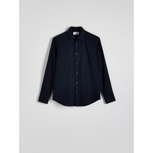 Reserved - Koszula slim z lyocellem - granatowy Reserved XXL okazja Reserved
