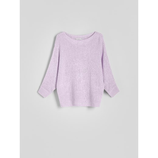 Reserved - Sweter kimono - lawendowy Reserved S Reserved