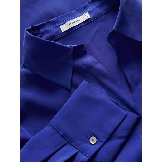 Reserved - Gładka koszula z wiskozy - niebieski Reserved L Reserved