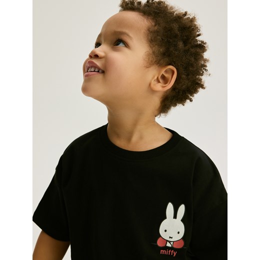 Reserved - T-shirt oversize Miffy - czarny Reserved 86 (12-18 m.) Reserved