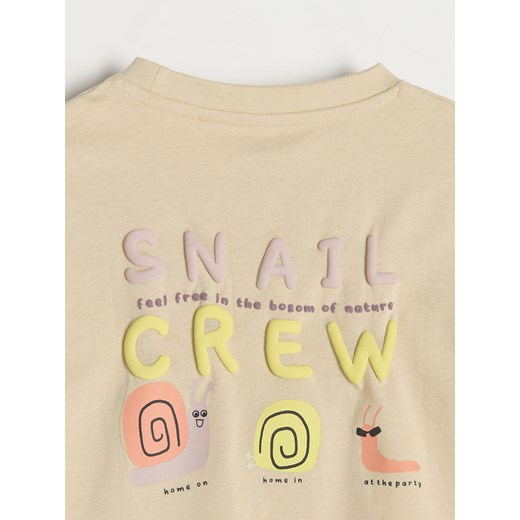 Reserved - Bawełniany t-shirt 3 pack - beżowy Reserved 104 (3-4 lata) Reserved