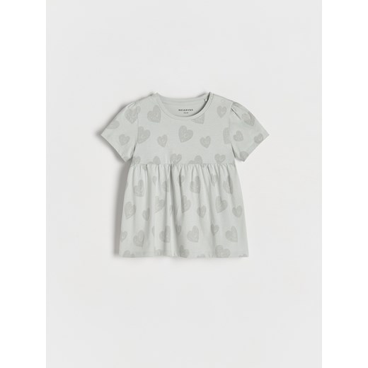 Reserved - GIRLS` BLOUSE - jasnoszary ze sklepu Reserved w kategorii Bluzki dziewczęce - zdjęcie 178282407
