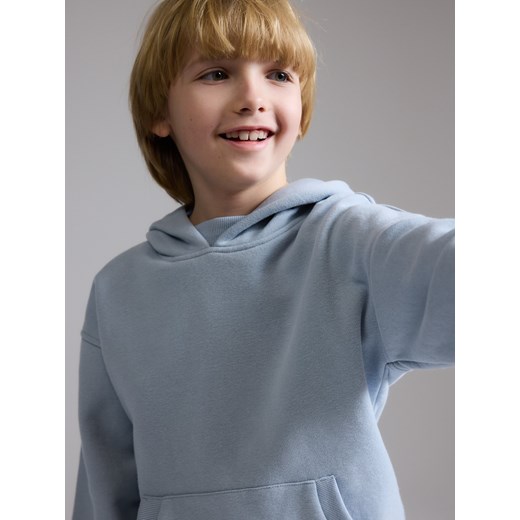 Reserved - Bawełniana bluza z kapturem - jasnoturkusowy Reserved 122 (6-7 lat) Reserved