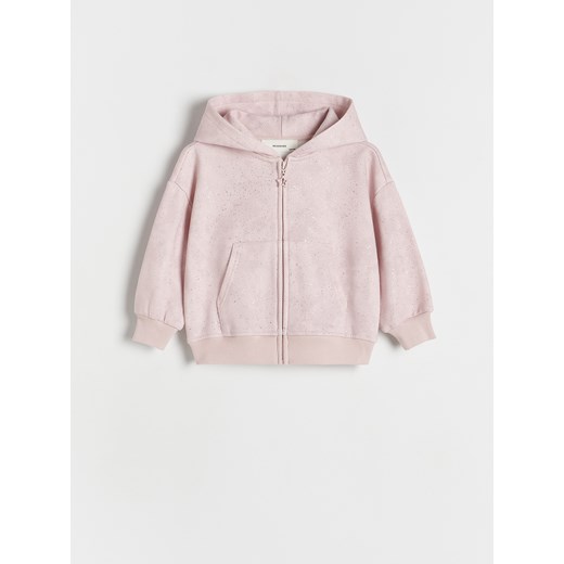 Reserved - Brokatowa bluza z kapturem - brudny róż - id: 368DB-39X - marki Reserved - 178284346 Reserved - Brokatowa bluza z kapturem - brudny róż ze sklepu Reserved w kategorii Bluzy dziewczęce - zdjęcie 178284346