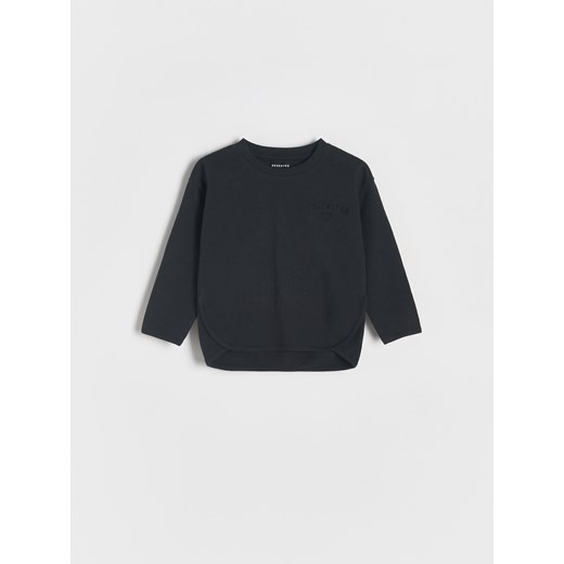Reserved - Bawełniany longsleeve - czarny ze sklepu Reserved w kategorii T-shirty chłopięce - zdjęcie 178285796