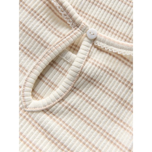 Reserved - Bawełniane body z haftem - beżowy Reserved 86 (12-18 m.) Reserved