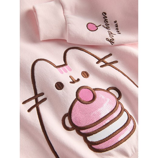 Reserved - Bluza z aplikacją Pusheen - pastelowy róż Reserved 146/152 (10-11 lat) Reserved