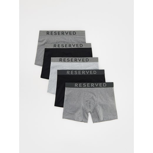 Reserved - 5 pack bokserek Long - ciemnoszary ze sklepu Reserved w kategorii Majtki męskie - zdjęcie 178287205