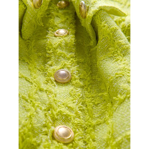 Reserved - Tweedowa sukienka mini - zielony Reserved XL Reserved