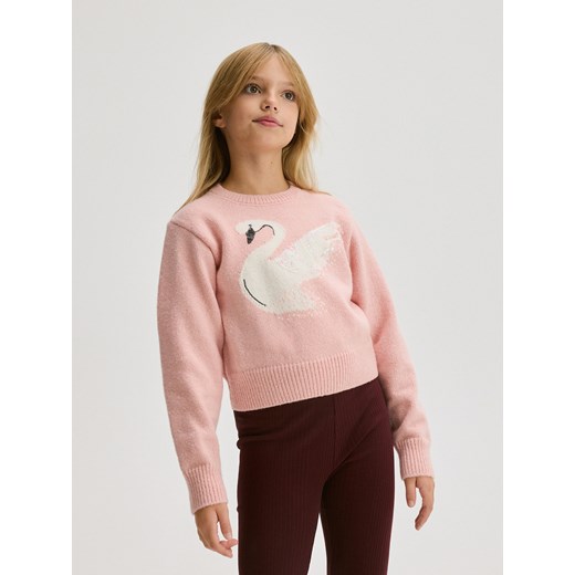 Sweter dziewczęcy Reserved z aplikacjami