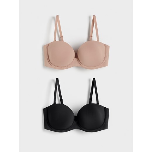 Reserved - Biustonosz balconette 2 pack - czarny Reserved 75C Reserved