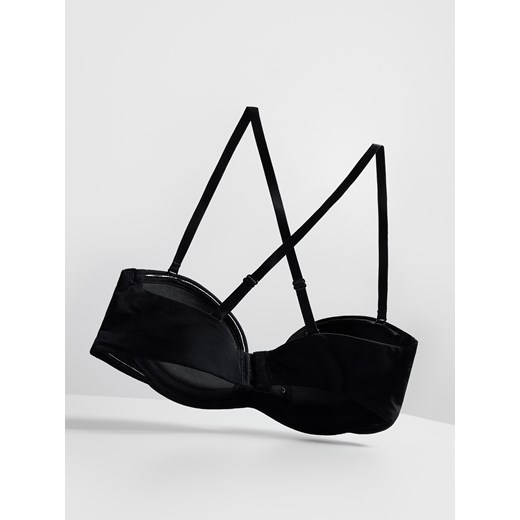 Reserved - Biustonosz balconette push up - czarny Reserved 80B Reserved