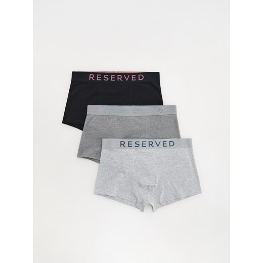 Reserved - 3 pack bokserek Classic - ciemnoszary ze sklepu Reserved w kategorii Majtki męskie - zdjęcie 178288085