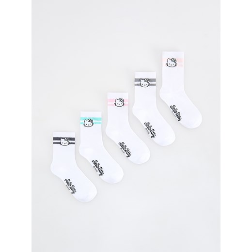 Reserved - Bawełniane skarpetki Hello Kitty 5 pack - biały Reserved 37/39 Reserved
