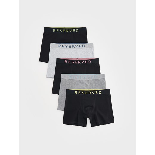 Reserved - 5 pack bokserek Long - ciemnoszary ze sklepu Reserved w kategorii Majtki męskie - zdjęcie 178288867