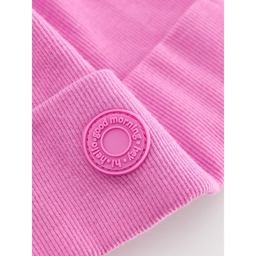 Reserved - Czapka z aplikacją - różowy Reserved 5-9 lat Reserved