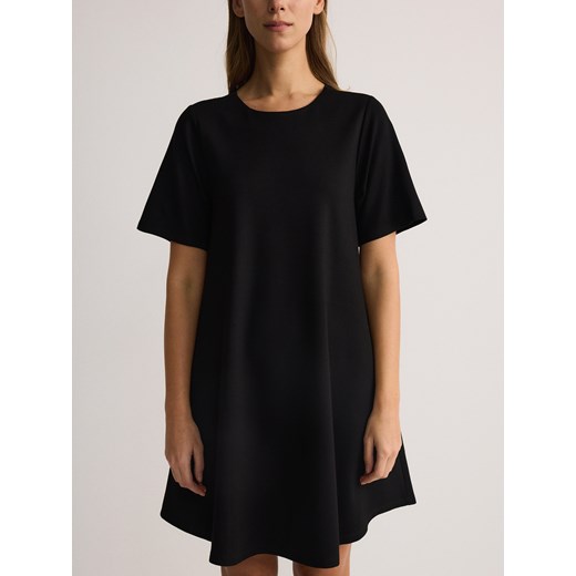 Reserved - Sukienka mini z wiskozą - czarny Reserved S Reserved
