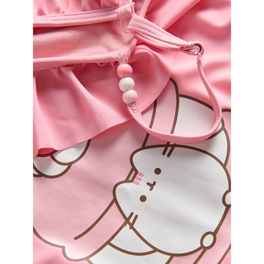 Reserved - Jednoczęściowy strój kąpielowy Pusheen - pastelowy róż Reserved 122/128 (6-8 lat) Reserved