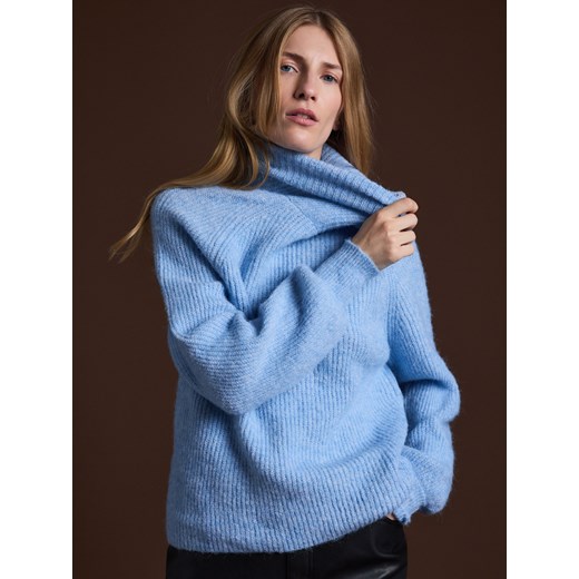 Reserved - Sweter z golfem - jasnoniebieski Reserved S okazyjna cena Reserved