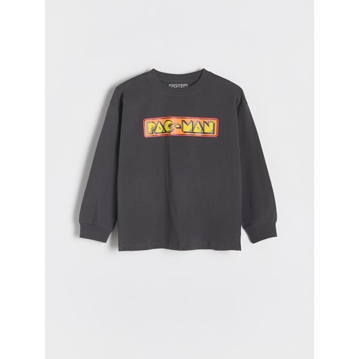 Reserved - Longsleeve Pacman - czarny ze sklepu Reserved w kategorii T-shirty chłopięce - zdjęcie 178289878