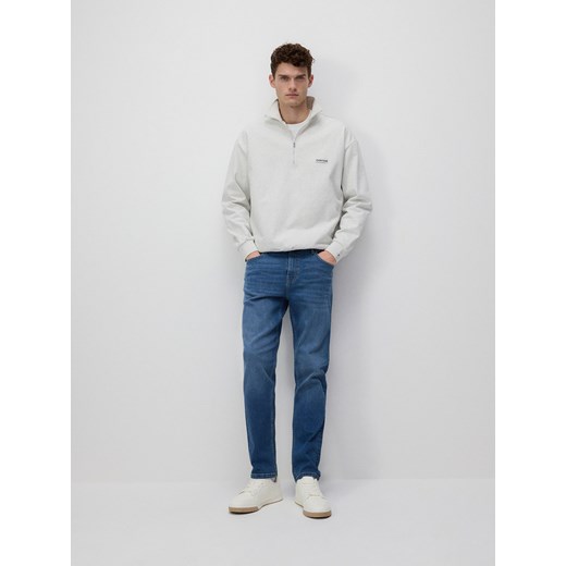 Reserved - Bawełniana bluza ze stójką - jasnoszary Reserved XL Reserved
