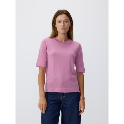 Reserved - Bluzka z domieszką jedwabiu - brudny róż Reserved S wyprzedaż Reserved