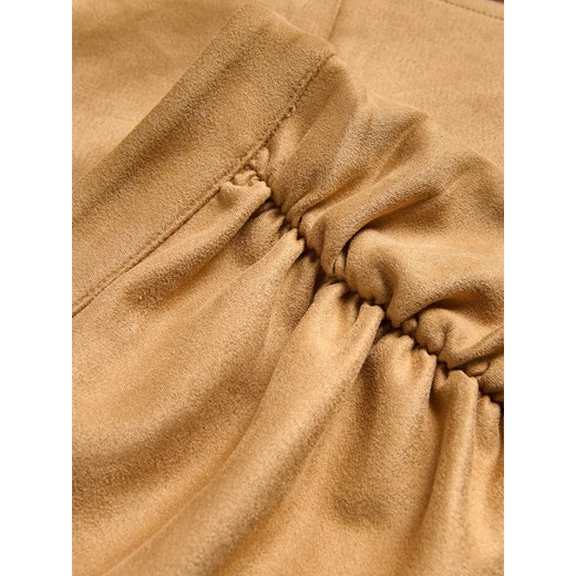 Reserved - Spódnica mini z marszczeniem - brązowy Reserved L Reserved