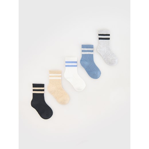 Reserved - Skarpetki 5 pack - złamana biel ze sklepu Reserved w kategorii Skarpetki dziecięce - zdjęcie 178292435