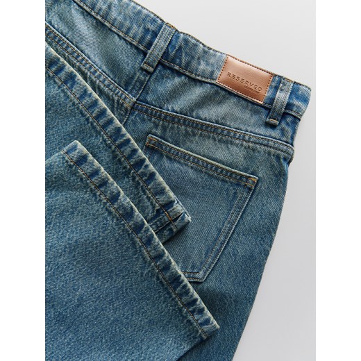 Reserved - Jeansy wide leg ze spraniem - niebieski Reserved 146 (10 lat) Reserved