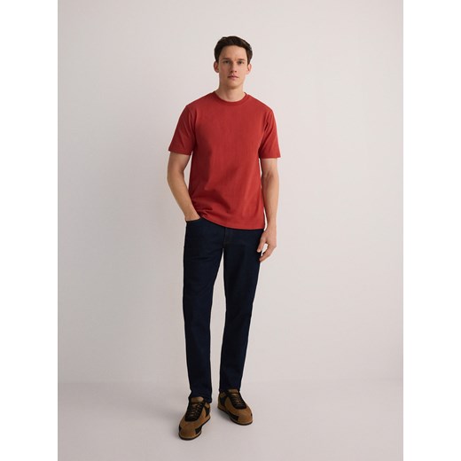 Reserved - Bawełniany t-shirt regular - intenstywna czerwień Reserved M Reserved