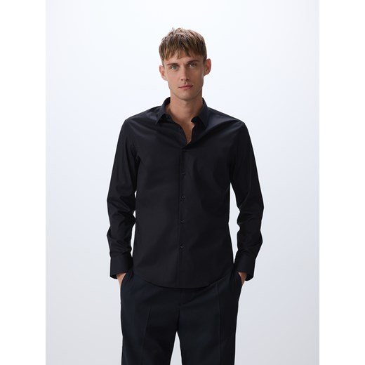 Reserved - Bawełniana koszula slim fit - czarny Reserved XL Reserved
