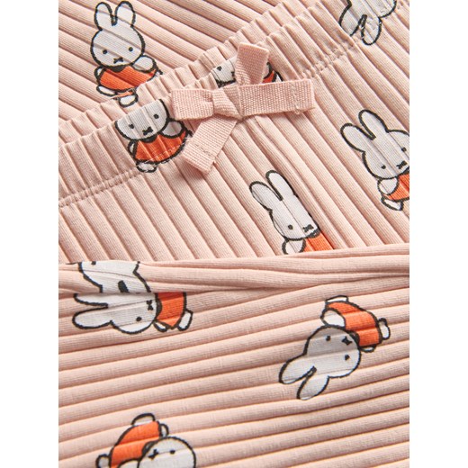 Reserved - Prążkowne legginsy Miffy - pastelowy róż Reserved 86 (12-18 m.) Reserved