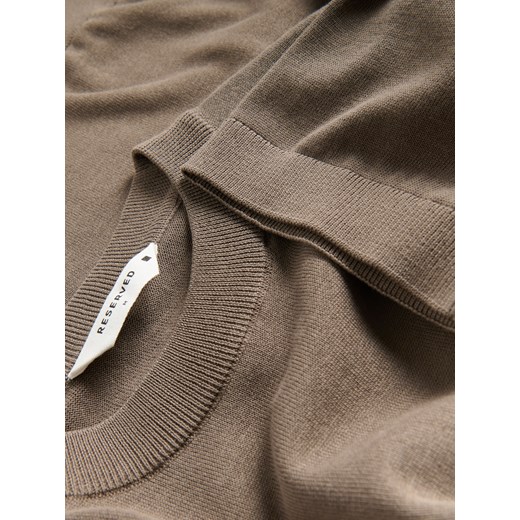 Reserved - Sweter z krótkim rękawem - brązowy Reserved S Reserved