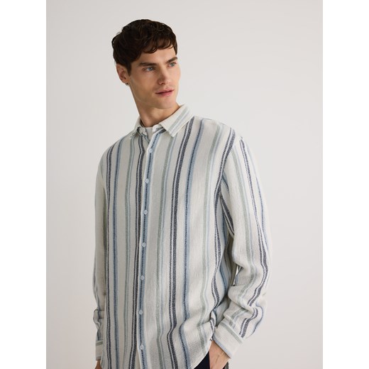 Koszula męska Reserved biała z długim rękawem 