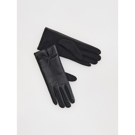 Reserved - Rękawiczki z imitacją skóry - czarny ze sklepu Reserved w kategorii Rękawiczki damskie - zdjęcie 178296328