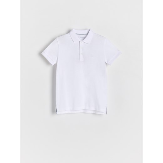 Reserved - Koszulka polo z haftem - biały ze sklepu Reserved w kategorii T-shirty chłopięce - zdjęcie 178297499