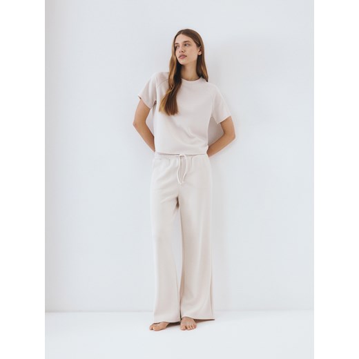 Reserved - Spodnie dresowe z modalem - beżowy Reserved XL Reserved