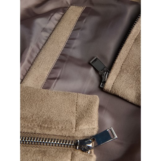 Reserved - Kurtka z kołnierzem - brązowy Reserved XL Reserved
