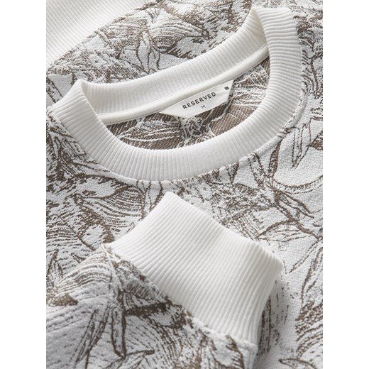 Reserved - Wzorzysta bluza - złamana biel Reserved XL Reserved