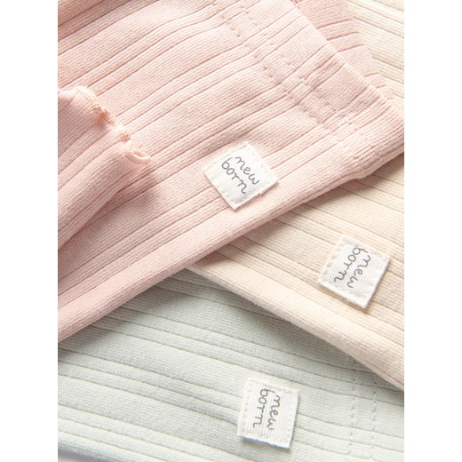 Reserved - Prążkowane legginsy 3 pack - brudny róż Reserved 80 (9-12 m.) Reserved