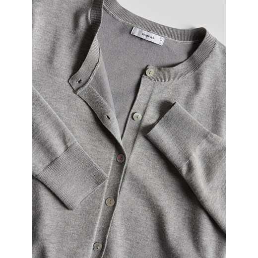Reserved - Rozpinany kardigan z wiskozą - szary Reserved S Reserved