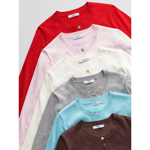 Reserved - Rozpinany kardigan z wiskozą - szary Reserved M Reserved