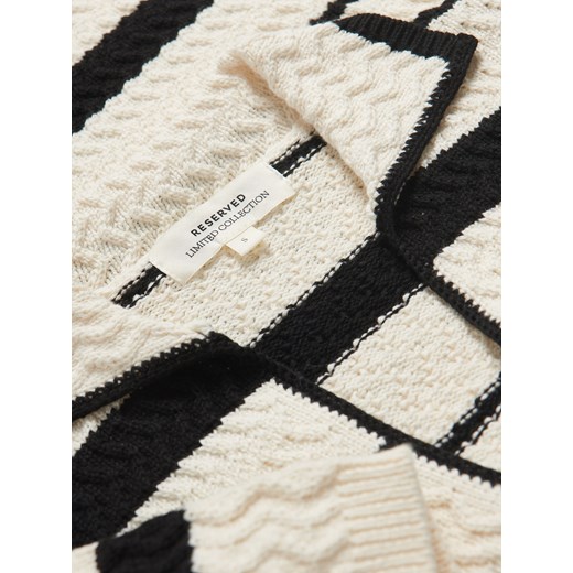 Reserved - Bawełniany sweter polo - wielobarwny Reserved XS Reserved