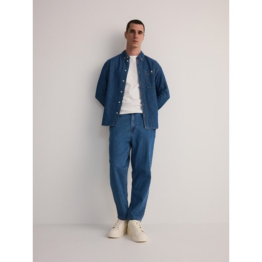 Reserved - Jeansy carrot fit - niebieski Reserved 32 Reserved