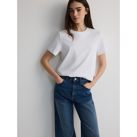 Reserved - Jeansy wide leg - granatowy Reserved 42 Reserved