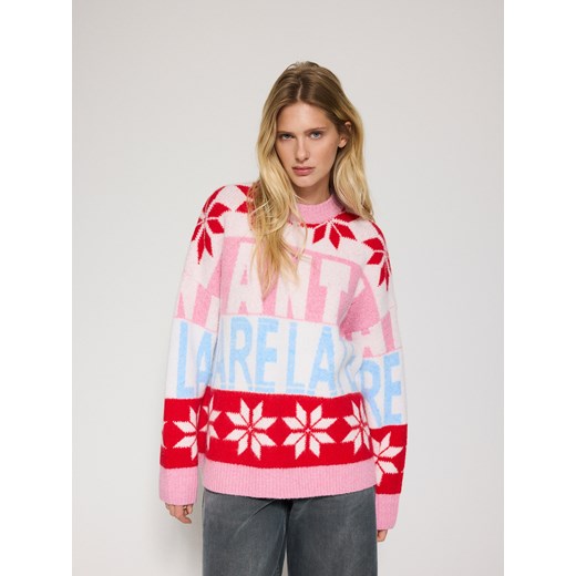 Reserved - Wzorzysty sweter ze świątecznym motywem - wielobarwny ze sklepu Reserved w kategorii Swetry damskie - zdjęcie 178300789